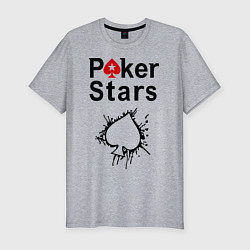 Футболка slim-fit Poker Stars, цвет: меланж