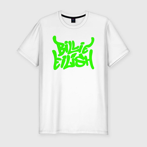 Мужская slim-футболка BILLIE EILISH: Street Art / Белый – фото 1