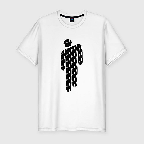 Мужская slim-футболка Billie Eilish / Белый – фото 1