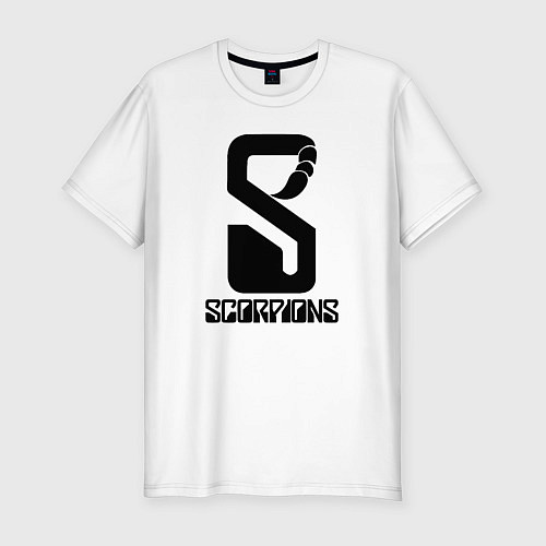 Мужская slim-футболка Scorpions logo / Белый – фото 1