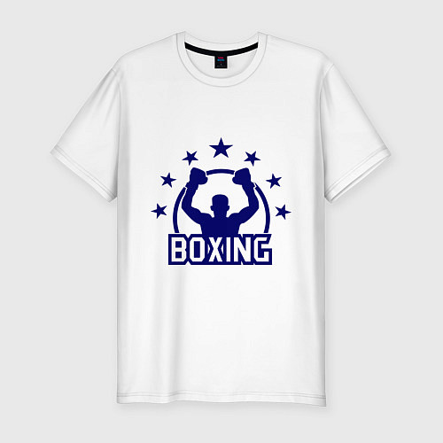 Мужская slim-футболка Boxing Star / Белый – фото 1