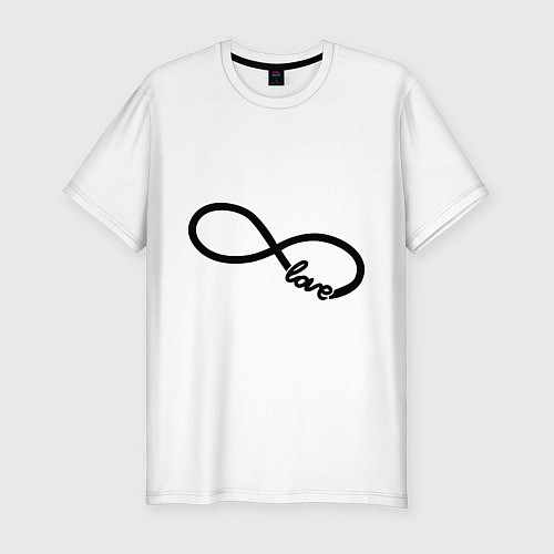 Мужская slim-футболка Infinity Love / Белый – фото 1