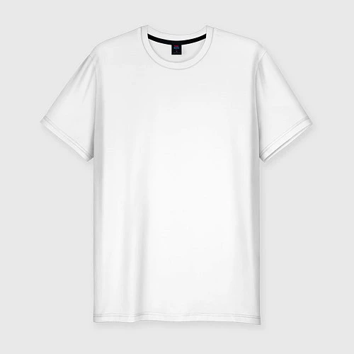 Мужская slim-футболка Без дизайна / Белый – фото 1