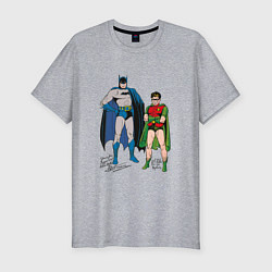 Мужская slim-футболка Batman and Robin