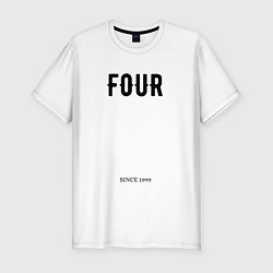 Футболка slim-fit FOUR, цвет: белый