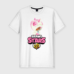 Футболка slim-fit Brawl Stars Leon Unicorn, цвет: белый