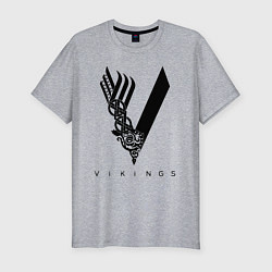 Футболка slim-fit VIKINGS, цвет: меланж