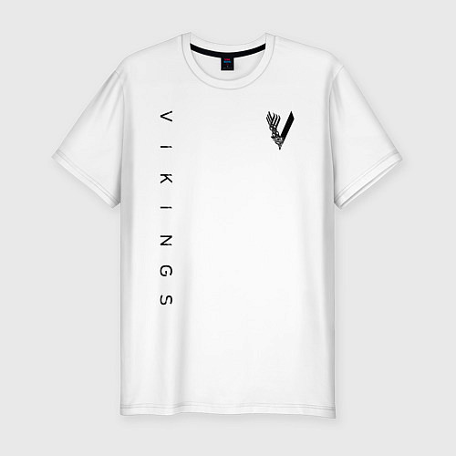 Мужская slim-футболка VIKINGS / Белый – фото 1