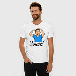Футболка slim-fit Дзюба Vamos FCZP, цвет: белый — фото 2