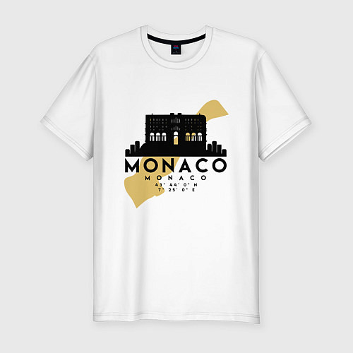 Мужская slim-футболка Монако / Белый – фото 1