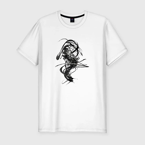 Мужская slim-футболка Темная Энергия / Белый – фото 1