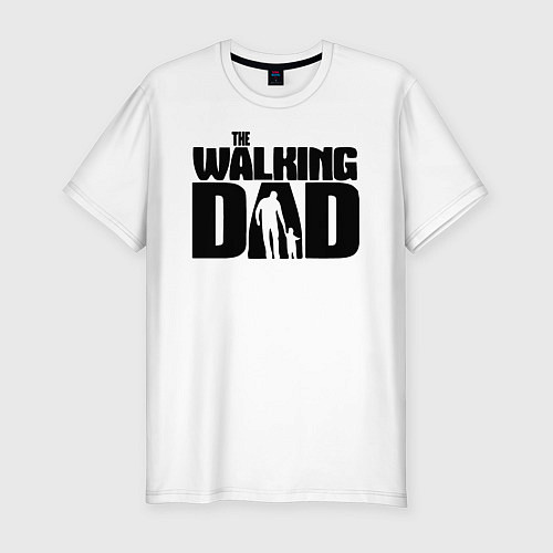 Мужская slim-футболка The walking dad / Белый – фото 1