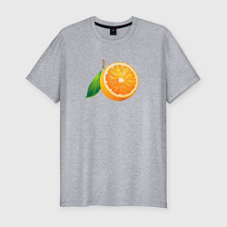 Футболка slim-fit Апельсин, цвет: меланж