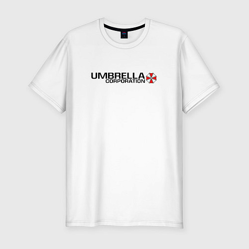 Мужская slim-футболка UMBRELLA CORP / Белый – фото 1