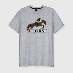 Футболка slim-fit HORSE RIDING, цвет: меланж