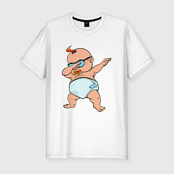 Футболка slim-fit Dabbing Kid, цвет: белый