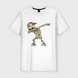 Футболка slim-fit Dab Skeleton, цвет: белый