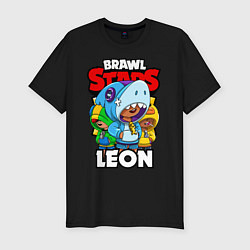 Футболка slim-fit BRAWL STARS LEON, цвет: черный