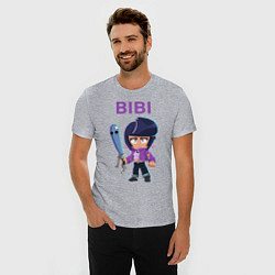 Футболка slim-fit BRAWL STARS BIBI, цвет: меланж — фото 2