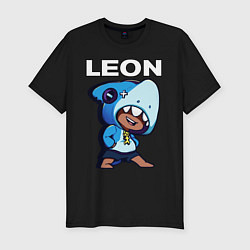 Футболка slim-fit Brawl Stars LEON SHARK, цвет: черный