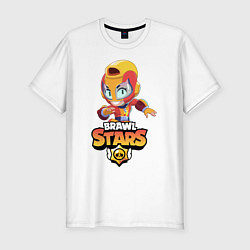 Футболка slim-fit BRAWL STARS MAX, цвет: белый