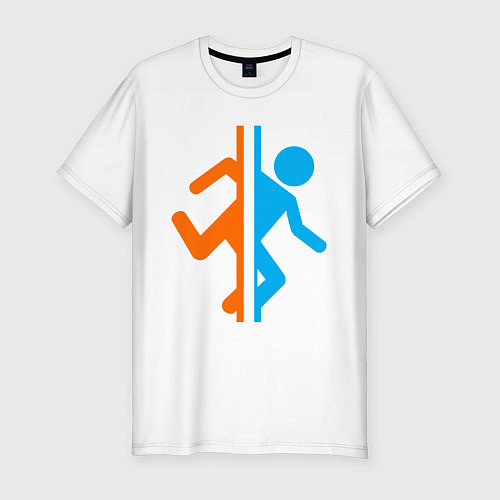 Мужская slim-футболка PORTAL / Белый – фото 1