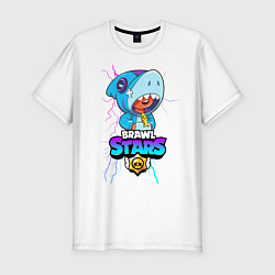 Футболка slim-fit BRAWL STARS LEON SHARK, цвет: белый