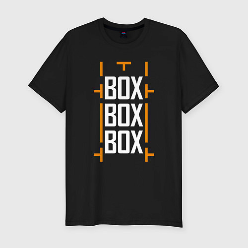 Мужская slim-футболка Box box box / Черный – фото 1