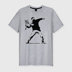 Футболка slim-fit Banksy, цвет: меланж