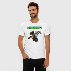 Футболка slim-fit Minecraft, цвет: белый — фото 2