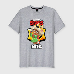 Футболка slim-fit BRAWL STARS NITA, цвет: меланж