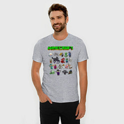 Футболка slim-fit Minecraft, цвет: меланж — фото 2