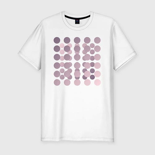 Мужская slim-футболка Abstract circles / Белый – фото 1