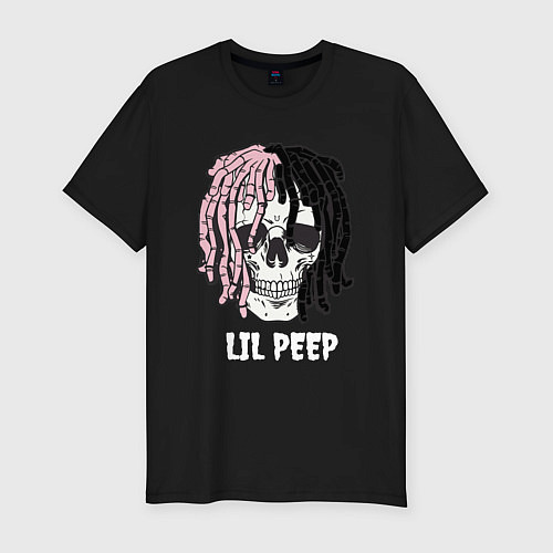 Мужская slim-футболка Lil Peep / Черный – фото 1