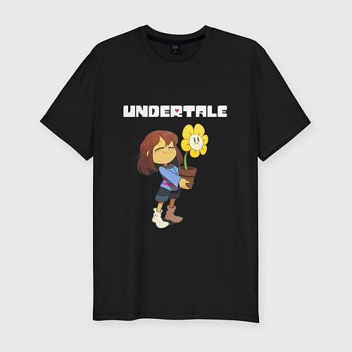 Мужская slim-футболка UNDERTALE / Черный – фото 1