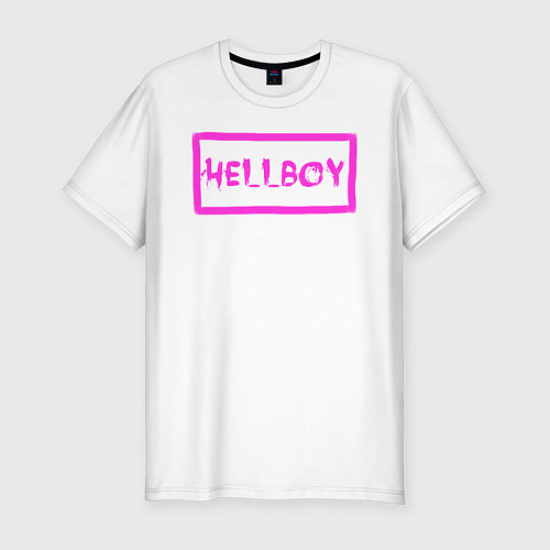 Мужская slim-футболка HELLBOY / Белый – фото 1