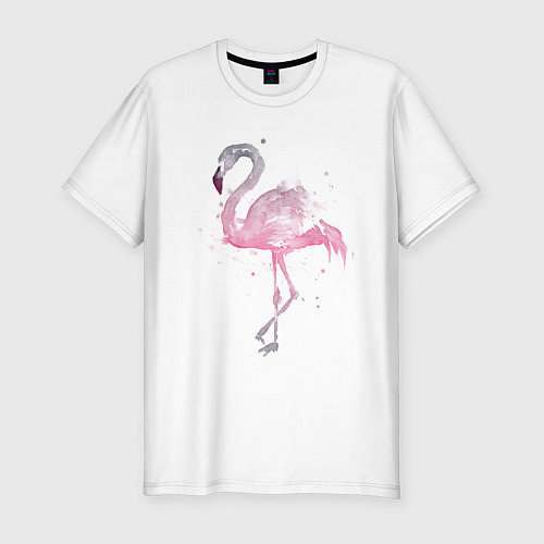 Мужская slim-футболка Flamingo / Белый – фото 1