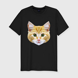 Мужская slim-футболка Кошечка