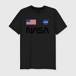 Футболка slim-fit NASA НАСА, цвет: черный