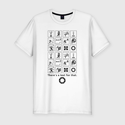 Мужская slim-футболка PORTAL / Белый – фото 1
