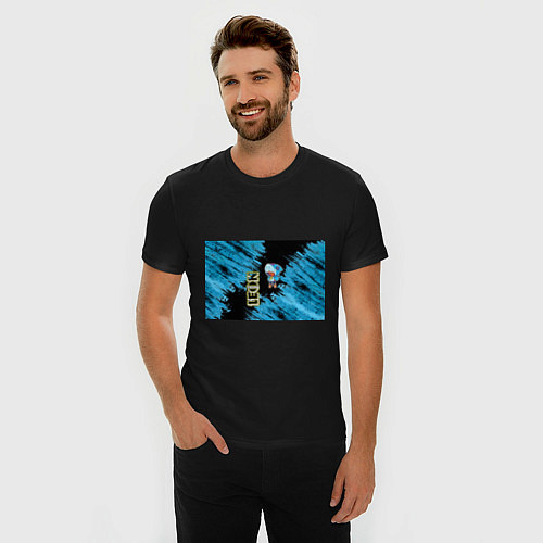 Мужская slim-футболка Brawl Stars shark / Черный – фото 3