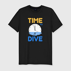 Мужская slim-футболка Time to dive