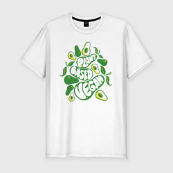 Мужская slim-футболка Plant Based Vegan Avocado