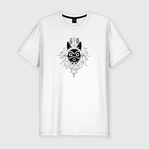 Мужская slim-футболка Аниме Принцесса Мононоке / Белый – фото 1