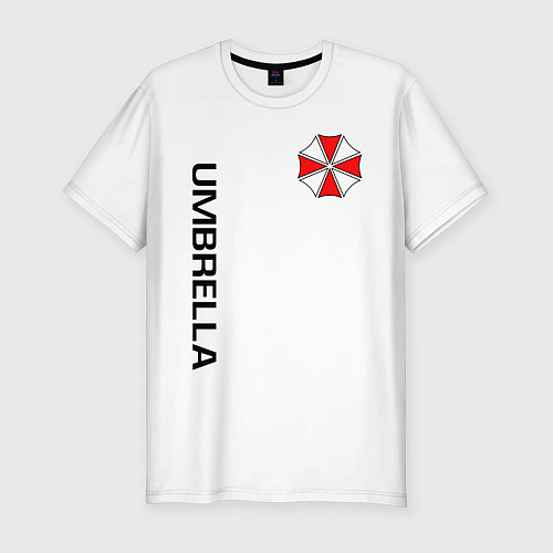 Мужская slim-футболка UMBRELLA CORP / Белый – фото 1