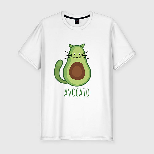 Мужская slim-футболка AVOCATO / Белый – фото 1