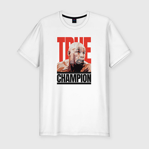 Мужская slim-футболка True Champion / Белый – фото 1