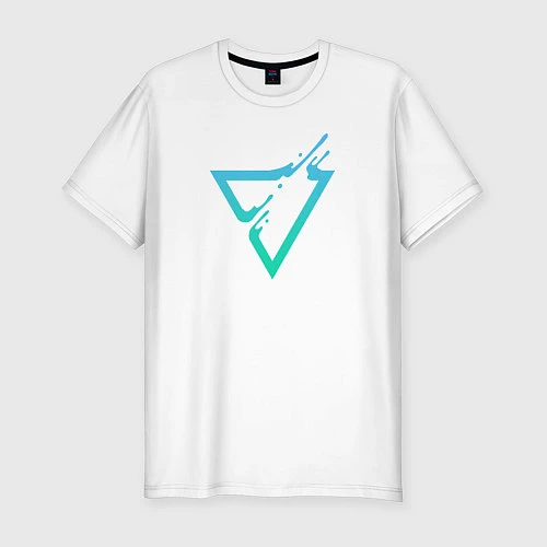 Мужская slim-футболка Liquid Triangle / Белый – фото 1