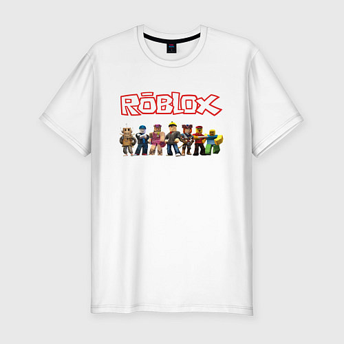 Мужская slim-футболка ROBLOX / Белый – фото 1