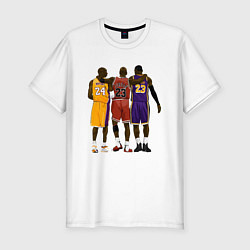 Футболка slim-fit Kobe, Michael, LeBron, цвет: белый